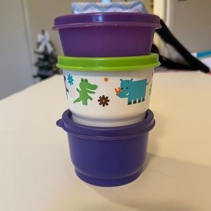 Tupperware snack cups with lids-Used